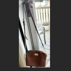 Brown Leather Michael Kors Crossbody Bag
